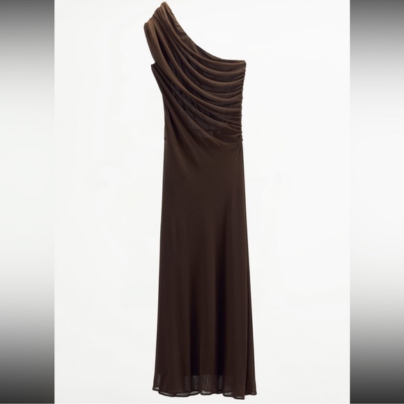 Zara Draped Asymmetric Dress Size X-Large NWT Limited Edition XL Bloggers Fav - Picture 9 of 9